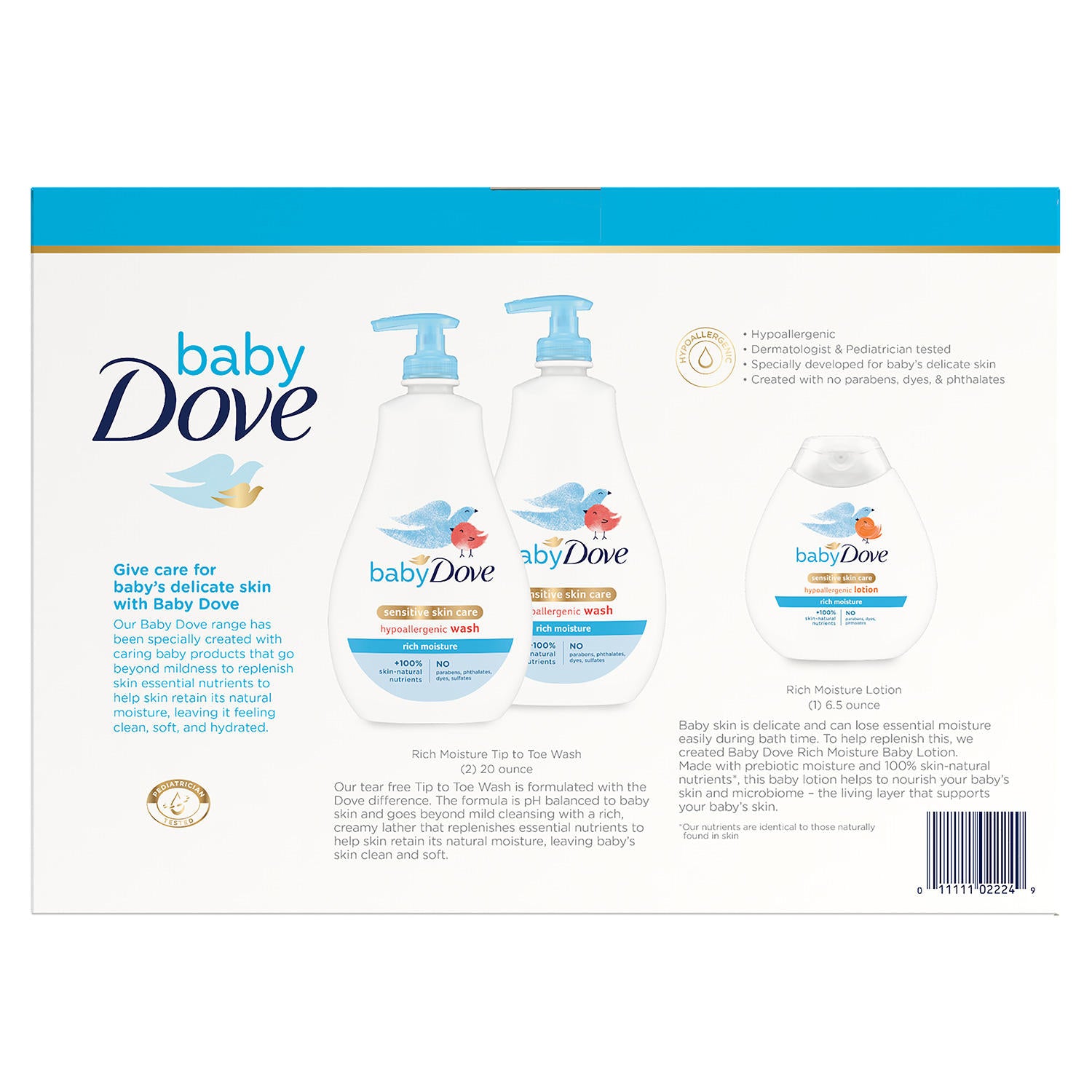 Baby Dove Wash and Lotion (2 - 20 fl. oz. & 1 - 6.5 fl. oz.)