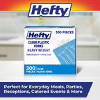Hefty Clear Heavy Weight Plastic Forks (300 ct.)