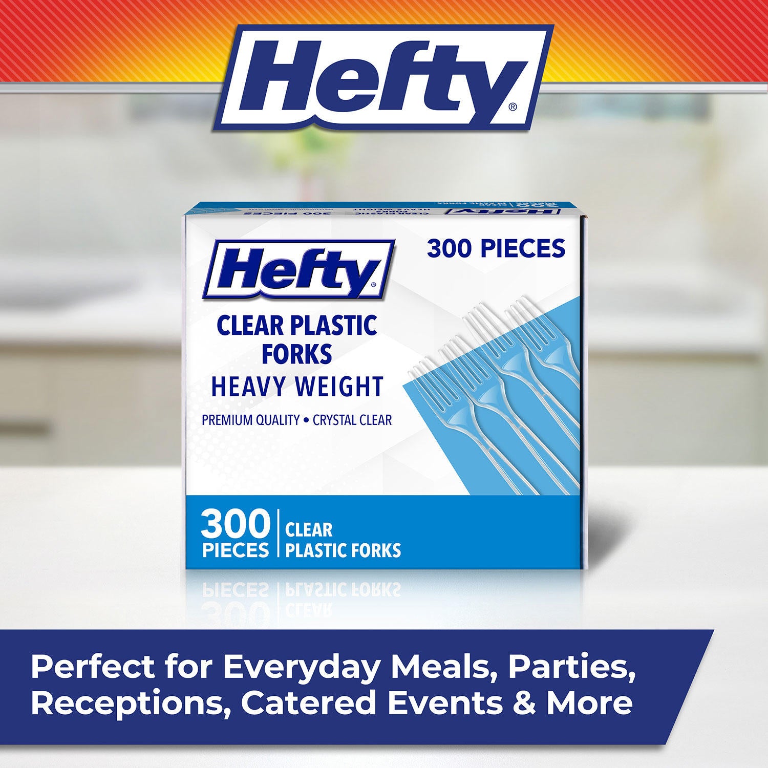 Hefty Clear Heavy Weight Plastic Forks (300 ct.)