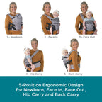 Contours Journey GO 5-Position Baby Carrier (Choose Your Color)