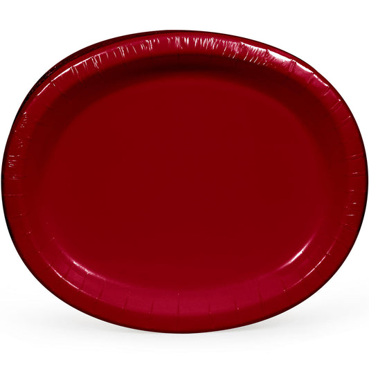 Artstyle Red Oval Paper Plates, 10" x 12" (55 ct.)