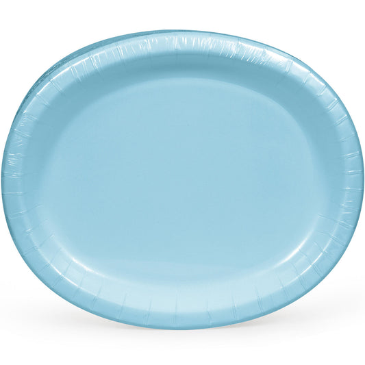 Artstyle Pastel Blue Oval Paper Plates, 10" x 12" (55 ct.)