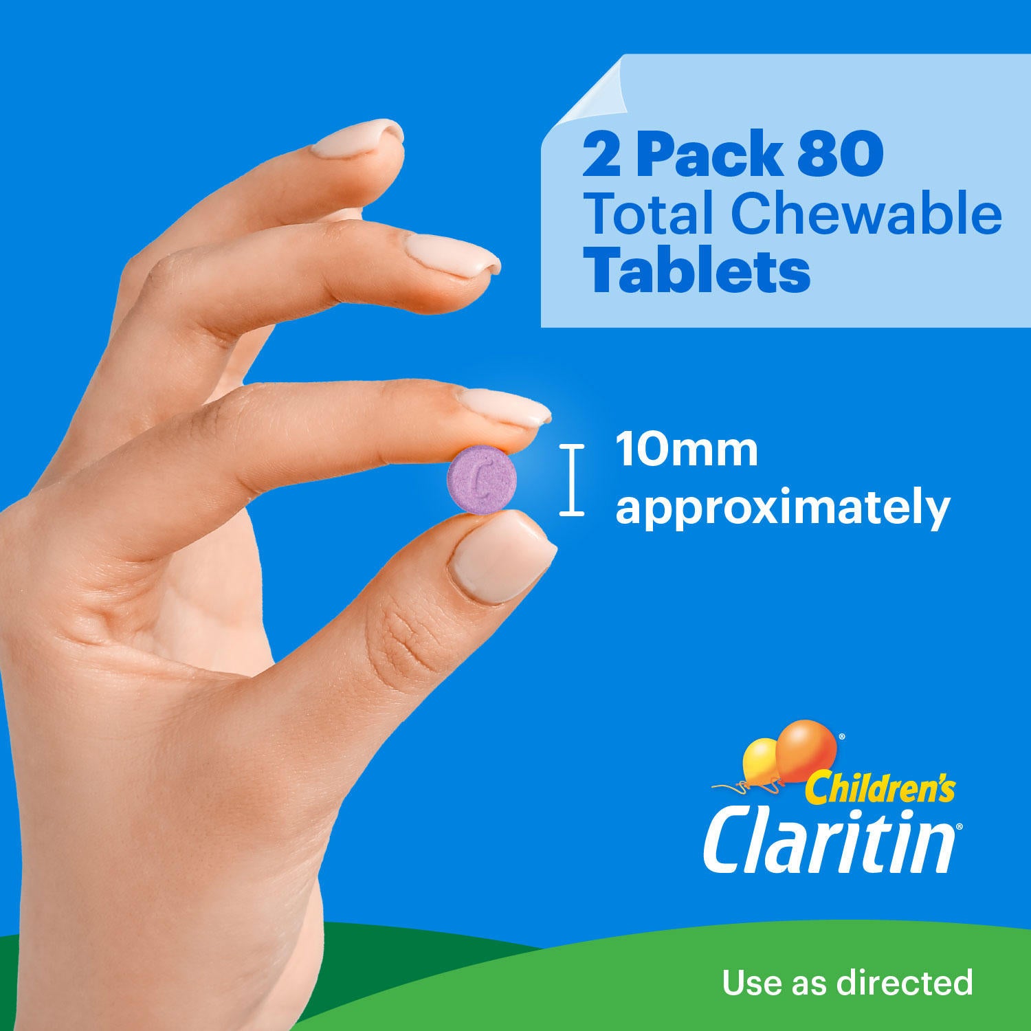 Children's Claritin Non-Drowsy 5mg. Chewable Tablets, Grape (2 pk., 40 ct./pk.)