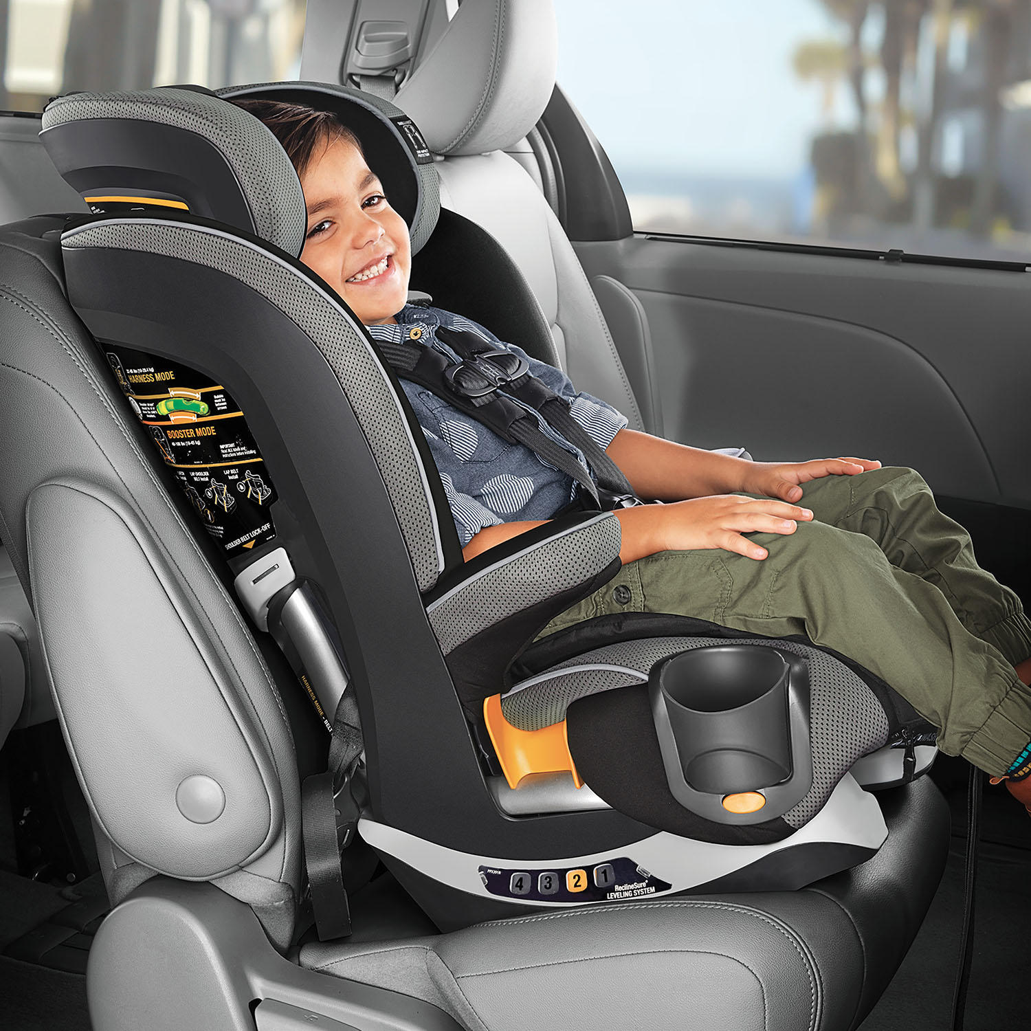 Chicco MyFit Zip Harness Booster Car Seat, Nightfall