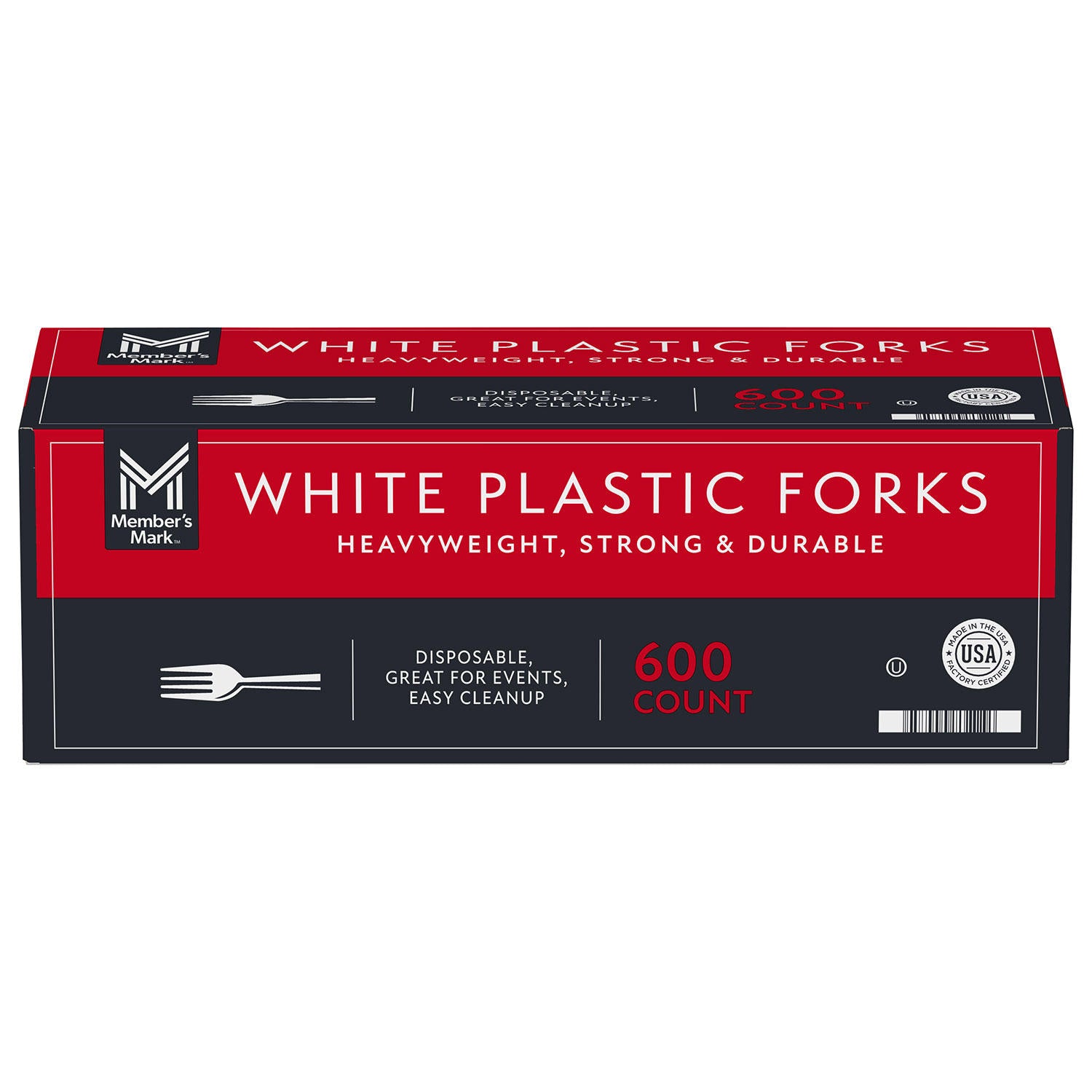 Member's Mark White Plastic Forks (600 ct.)