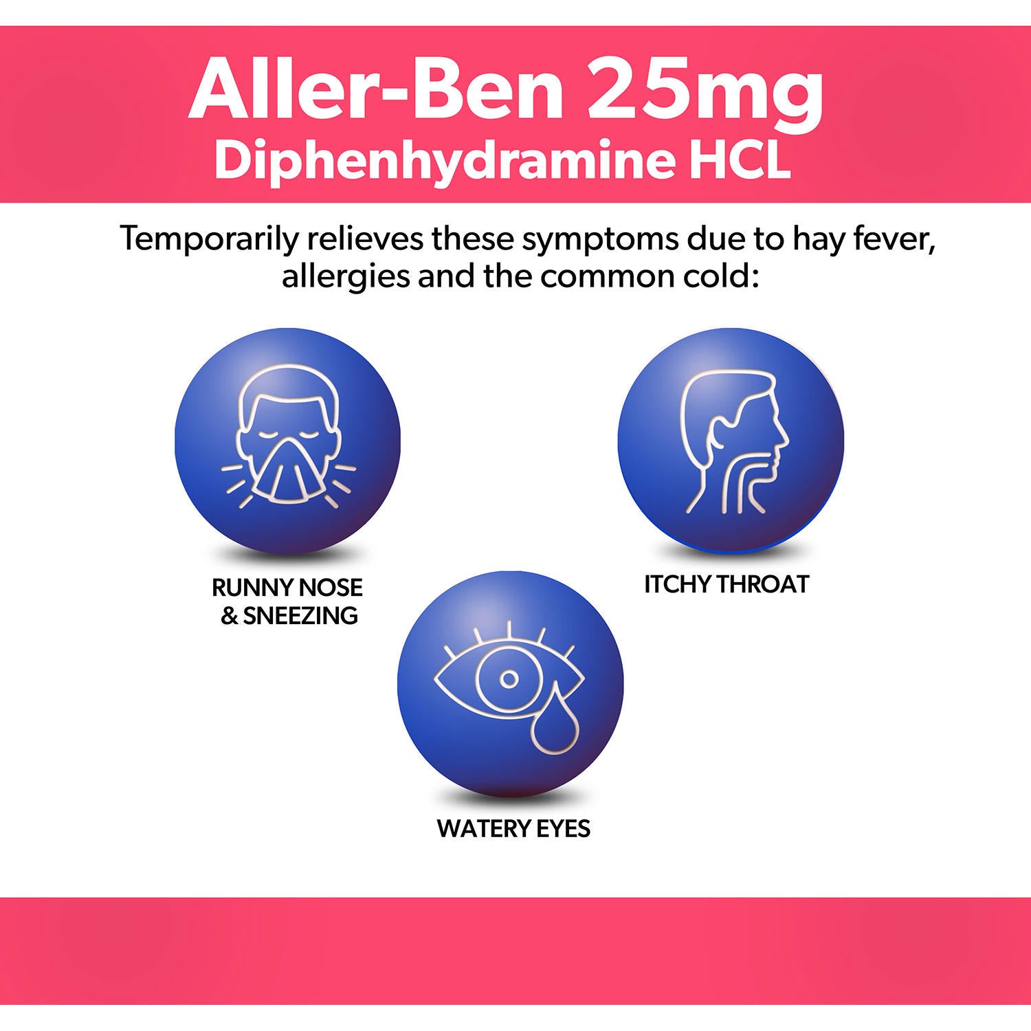 Member’s Mark 25mg Aller-Ben, Diphenhydramine HCL, (600 ct.)