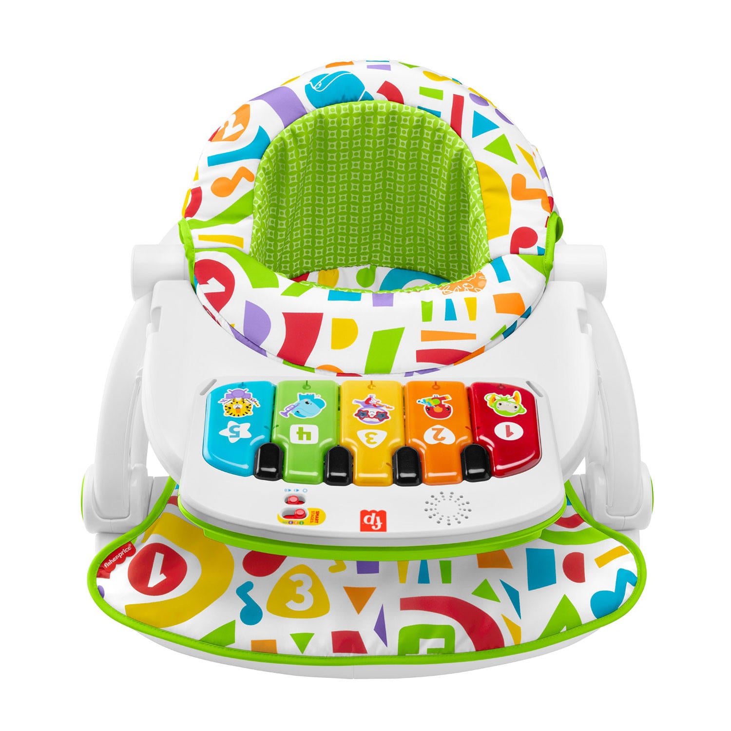 Fisher-Price Kick & Play Deluxe Sit-Me-Up Floor Seat with Piano Learning Toy & Snack Tray