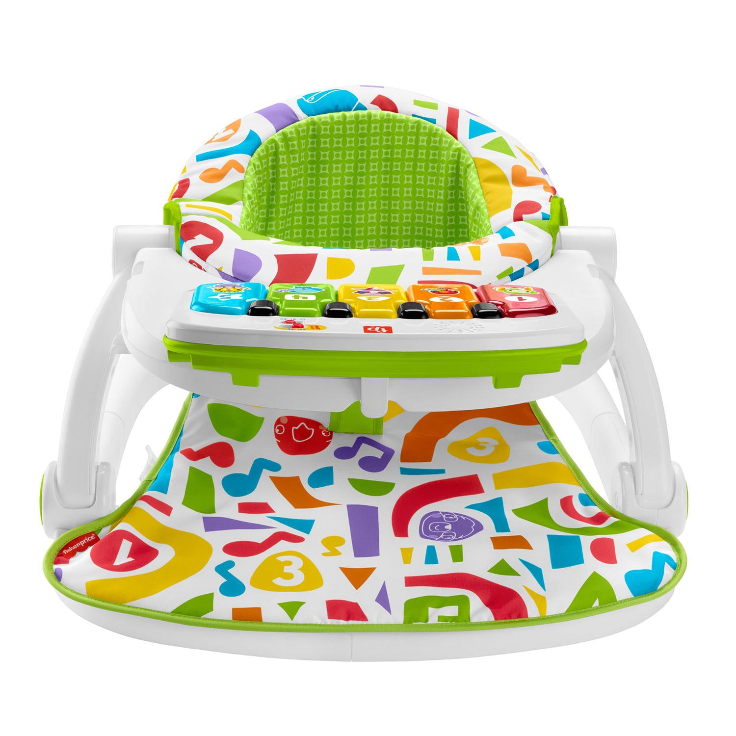Fisher-Price Kick & Play Deluxe Sit-Me-Up Floor Seat with Piano Learning Toy & Snack Tray