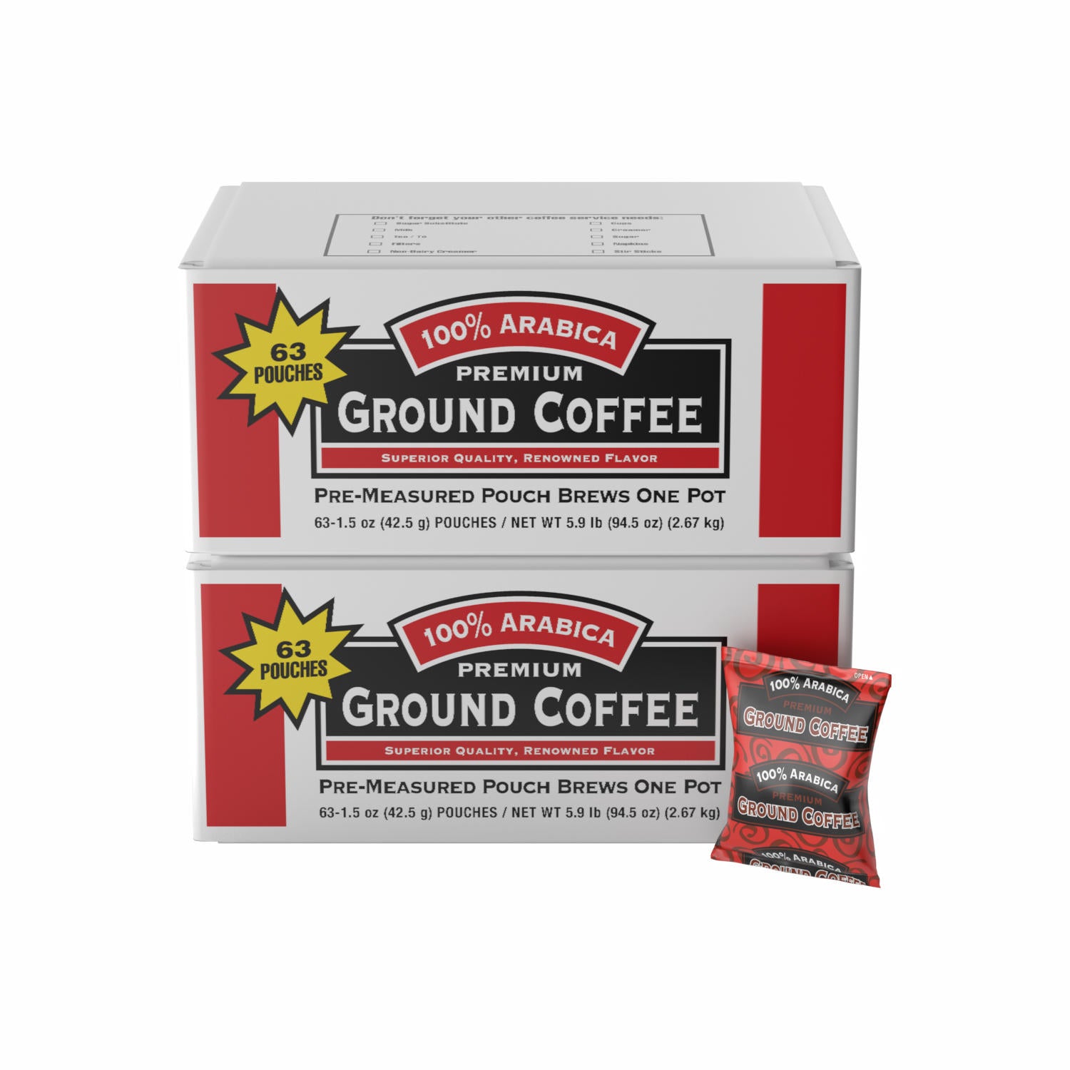 100% Arabica Ground Coffee (126 pk.)