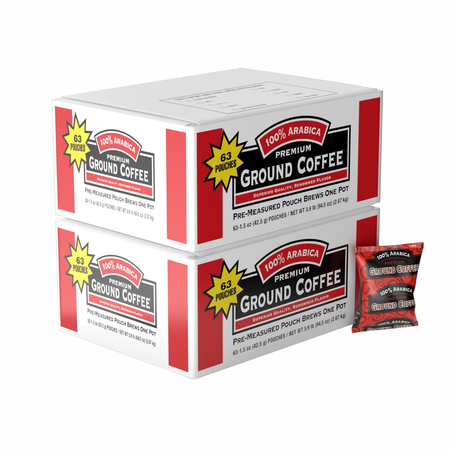 100% Arabica Ground Coffee (126 pk.)