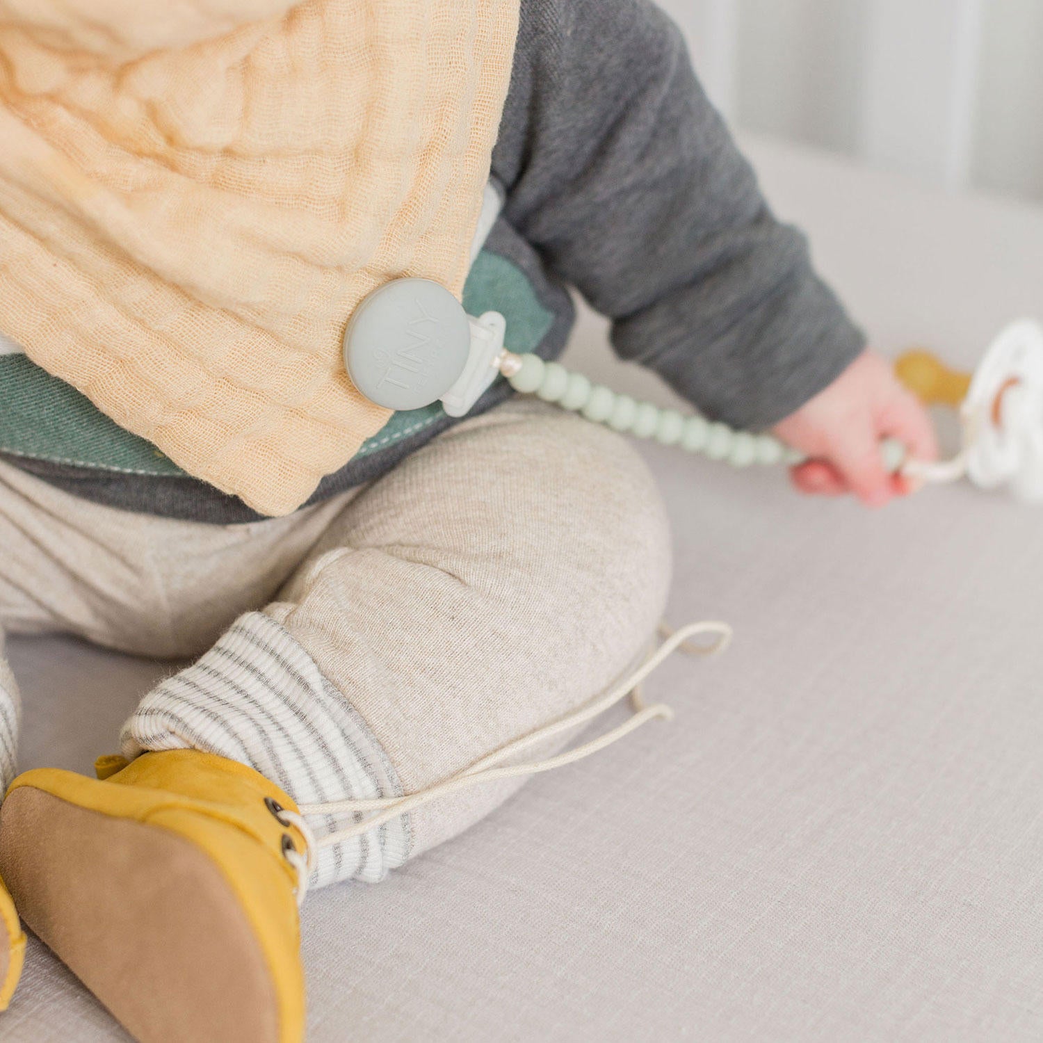 Tiny Teethers Designs Signature Silicone Beaded Pacifier Clip and Teether, 2 pk.