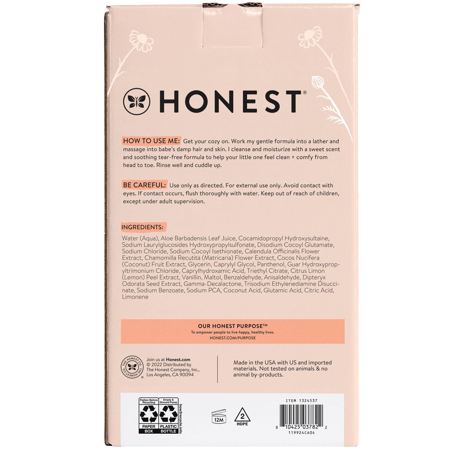 The Honest Company Comfort Sweet Cream Shampoo & Body Wash (17 fl. oz., 2 pk.)