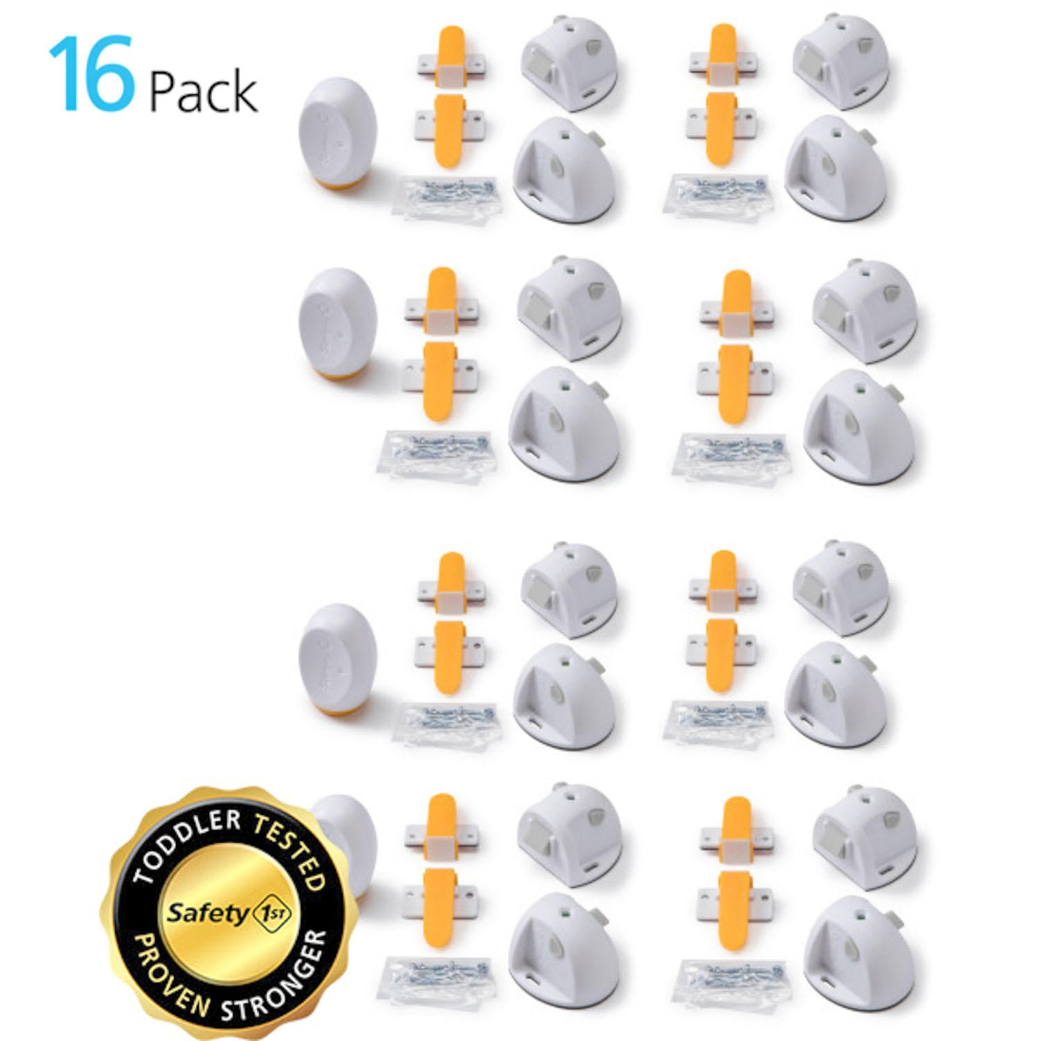 Safety 1st Adhesive Magnetic Lock System, White (16 pk.)