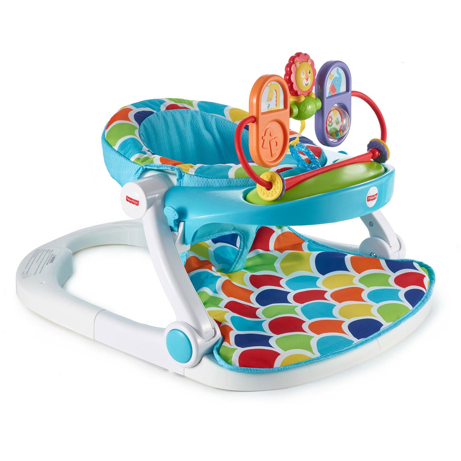 Fisher-Price Sit-Me-Up Floor Seat, Portable Baby Chair with Toys and Snack Tray, Happy Hills