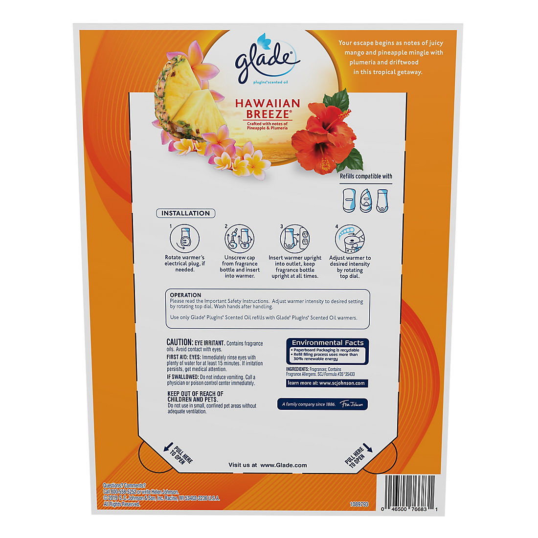 Glade Hawaiian Breeze Refill Pack, 8 ct.