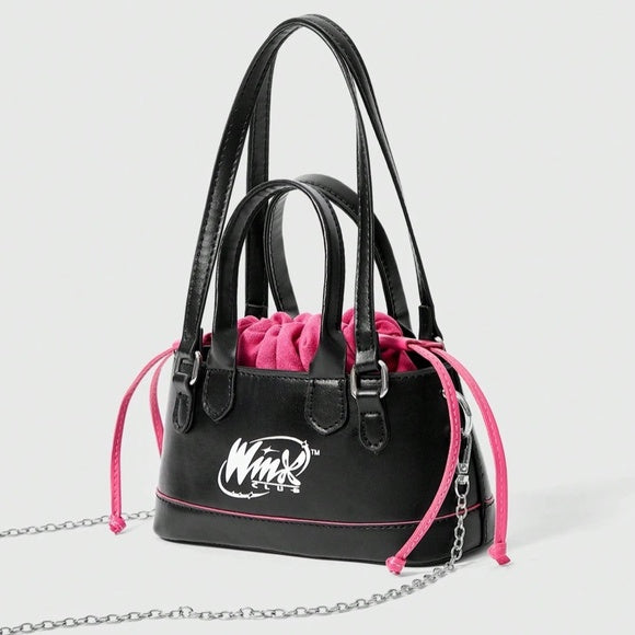 Portrait Pattern Women Fashion Top Handle Bag