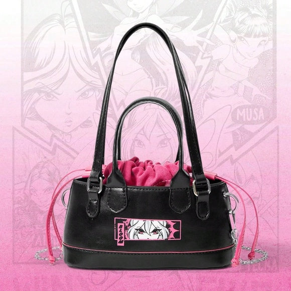 Portrait Pattern Women Fashion Top Handle Bag