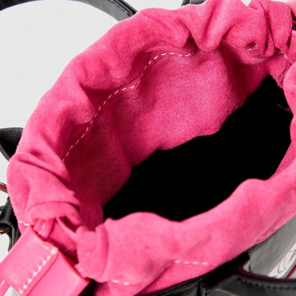 Portrait Pattern Women Fashion Top Handle Bag