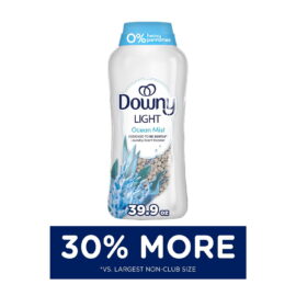 Downy Light Laundry In-Wash Scent Booster Beads, Ocean Mist Scent – 39.9 oz