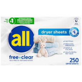 0d720ae4-2de4-4250-a4d0-57a10f1e31dd.cbc01a53fce45c6600c22677263d96ed.jpeg all Fabric Softener Dryer Sheets, Free Clear – 250 Count