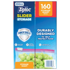 Ziploc Slider Quart Storage Bags – 160 Count
