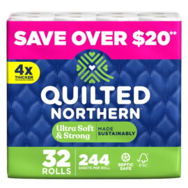 17573383-16cc-436d-8ac2-a1d917894f9a.f5a8d633d51511ebea5697438bcb2aa1.jpeg Quilted Northern Ultra Soft & Strong 2-Ply Toilet Paper 32 rolls, 244 sheets/roll