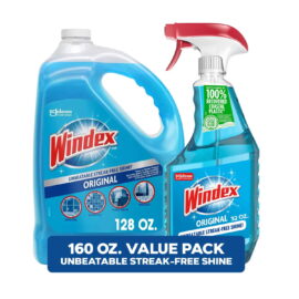 1edfbcc4-4a48-4bb7-936f-c758bf6b9a23.ebb7878c45fa1552d46aac24828a20db.jpeg Windex Original Glass Cleaner, 1 spray bottle + 128 fl oz Refill