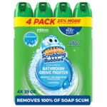 Scrubbing Bubbles Bathroom Cleaner, Rainshower – 4 Count, 100 oz
