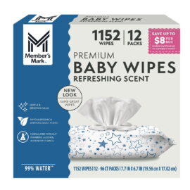 213d9afd-28b5-40e7-b111-eecde6b0a38c.a0aa8a21c25d320b5d1ee779b087b92b.jpeg Member's Mark Premium Baby Wipes, Refreshing Clean Scent – 12 Pack, 1152 Wipes