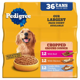 Pedigree Chopped Ground Dinner, Variety Pack – 13.2 oz, 36 Count