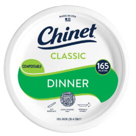 Chinet Classic Dinner Paper Plates, 10.375" – 165 Count
