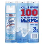 Lysol Disinfectant Spray, Crisp Linen 19 oz – 3 Pack