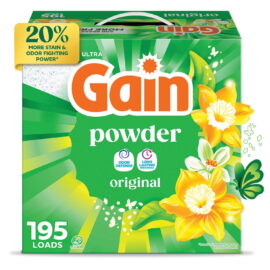 240a382e-650e-4cdc-ac4b-c3b3e5338037.5295267302f53a7f495ed4f3cc5fb965.jpeg Gain Powder Laundry Detergent, Original – 195 loads, 180 oz