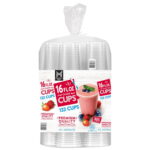 Member's Mark Clear Plastic Cups 16 oz – 132 Count