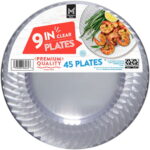 Member's Mark Clear Plastic Plates, 9" 45 Count
