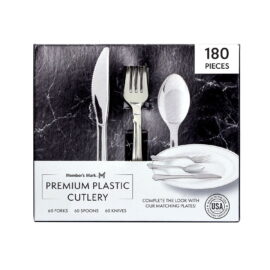 Member's Mark Premium Silver-Look Cutlery Combo 180 Count