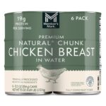 Premium Chunk Chicken Breast in Water 12.5 oz Cans, Pack of 6
