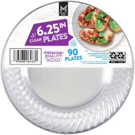 Member's Mark Clear Plastic Plates, 6.25" 90 Count
