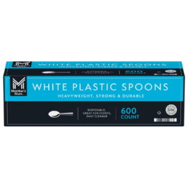 Member's Mark Heavyweight White Plastic Spoons – 600 Count