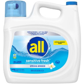 33ea640a-9521-4fc9-b903-59714ae632db.dfad4303f36a3808157c965bae4e6d9c.jpeg all Liquid Laundry Detergent, Sensitive Fresh, 208 Ounce – 166 Loads