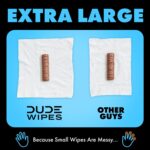 DUDE WIPES XL Fragrance Free Flushable Wet Wipes | 8 Packs of 50 (400 Total)