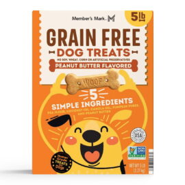 Member's Mark Grain-Free Dog Treat Biscuits, Peanut Butter Flavored, 5 lbs