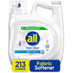 all Liquid Fabric Softener, Free Clear – 213 loads, 143 fl. oz