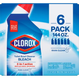 Clorox Toilet Bowl Cleaner with Bleach, Rain Clean – 6pk., 144 fl. oz