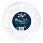 Chinet Crystal Clear Plastic Dinner Plate, 10" 100 Count