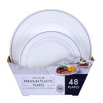 6be52104-cb04-4a61-a939-a789ff60c8c6.f774698ea8c32c03a06579f48064c050.jpeg Member's Mark Premium Plastic Heavyweight Plates, Combo Pack 48 Count