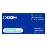 Dixie Heavyweight Dry Wax Deli Paper 12" X 10.75" – 500 Count