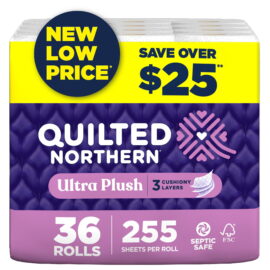 6fe3a7b5-add3-465e-8fa8-4cd5a35e248d.e262b74c6a753e887a3ffcc9679eacf4.jpeg Quilted Northern Ultra Plush 3-Ply Toilet Paper 36 rolls, 255 sheets/roll