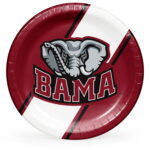 NCAA Collegiate Round Paper Plates, 10" – 85 Count, Choose Your Team