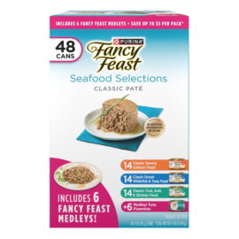 Fancy Feast Purina Fancy Feast Variety Pack, Wet Cat Food – 48 Count, 3 oz, Choose Flavor